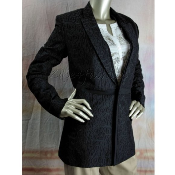 NWT GIVENCHY Black Leopard Animal Texture Stitched Jacket Coat 8 - Picture 1 of 8
